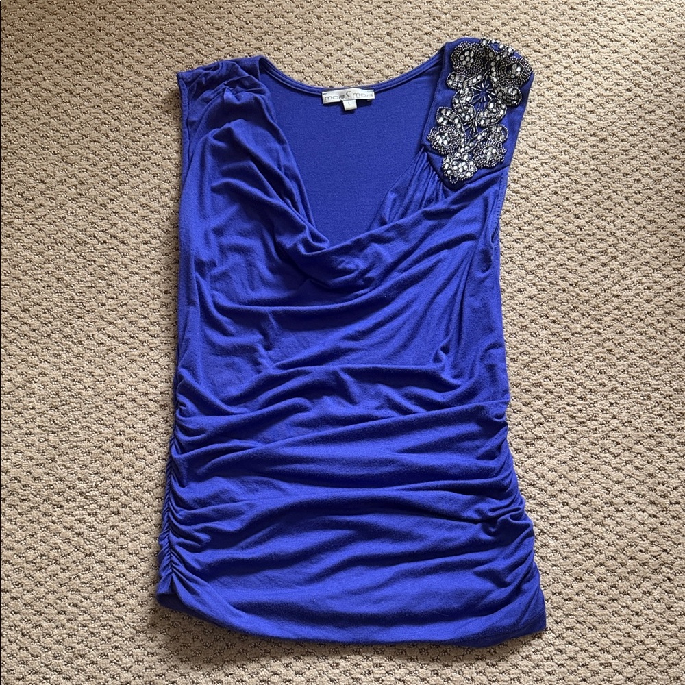 ‼️ Dark Purple Embellished Top ‼️